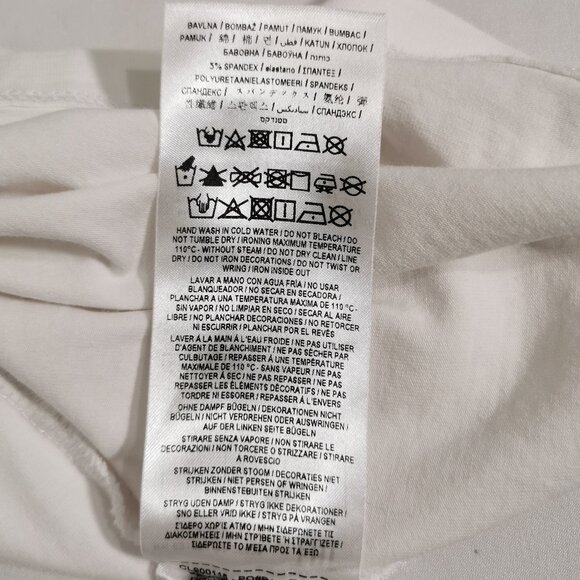 White with Pink Sequins and White Rhinestones Tee Size S EUC #67 - Picture 6 of 7